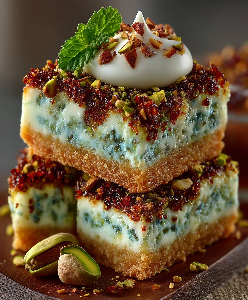 Pistachio Pudding Cookie Bars