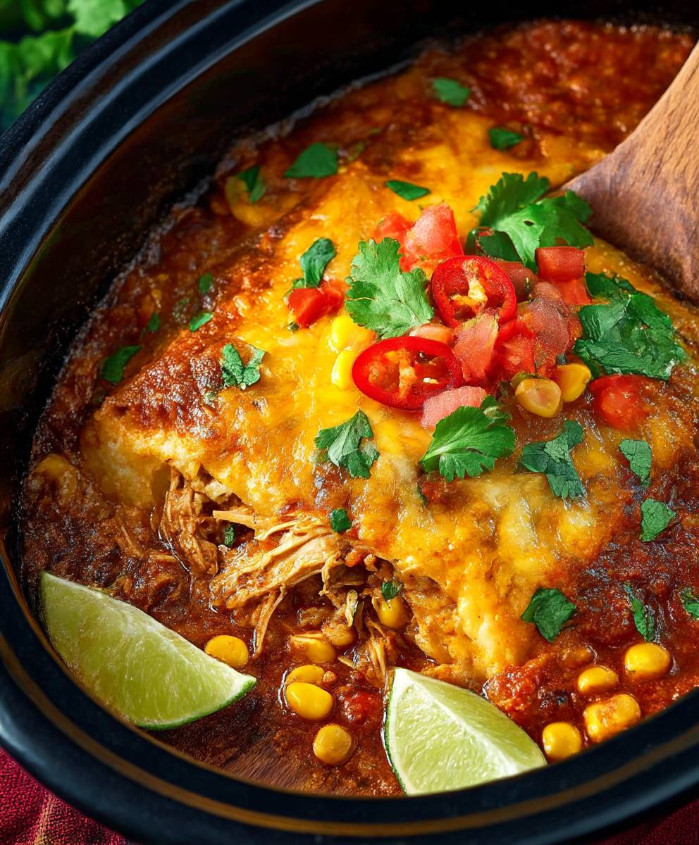 Einfacher & Leckerer Crockpot Hähnchen-Enchilada-Auflauf für Stressige Abende image 2